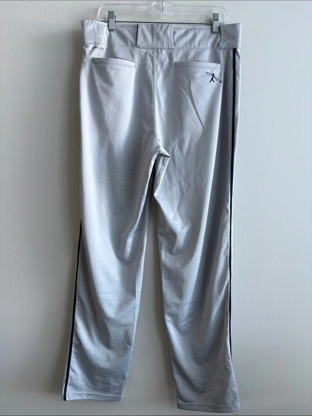 Gray Baseball Pants with Navy Piping - Men’s Adult Large